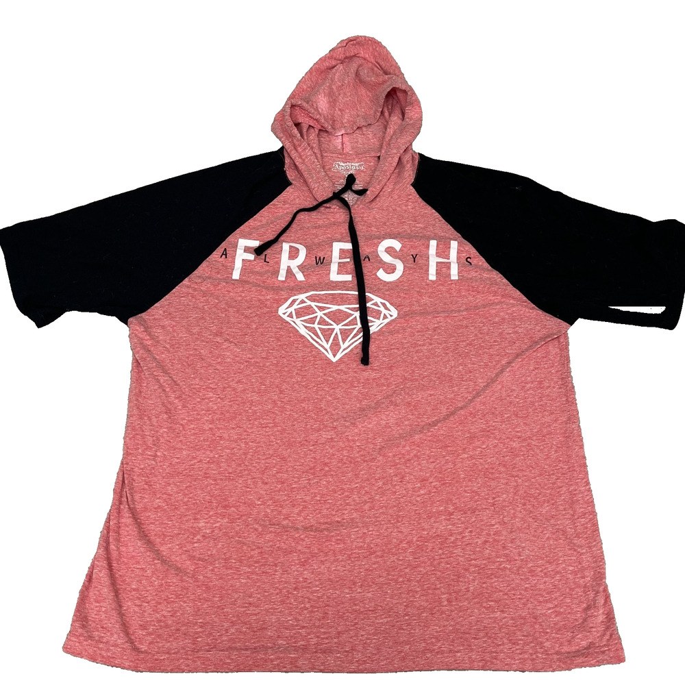 Apostasy Hoodie T Shirt Men XL Red Black Streetwear Hooded Tee